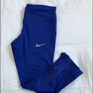 cropped blue nike leggings